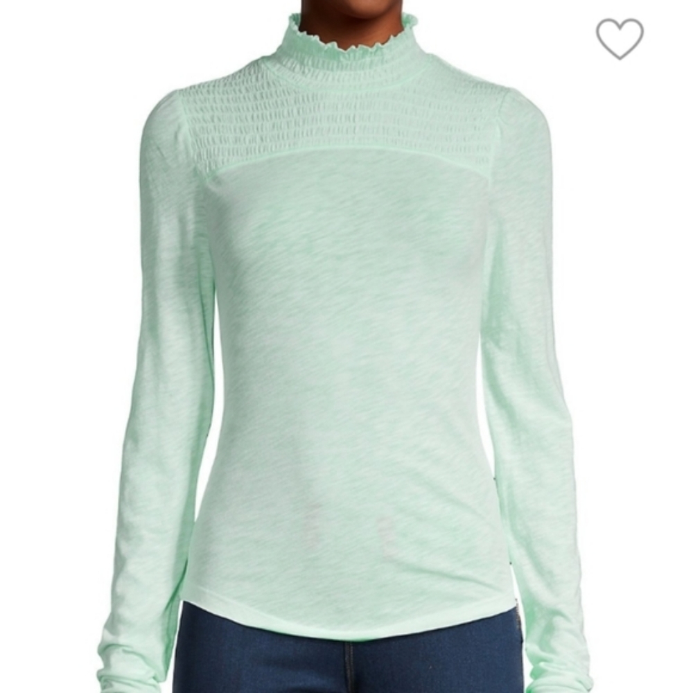 We the Free The Caroline Top Iced Aqua NWT